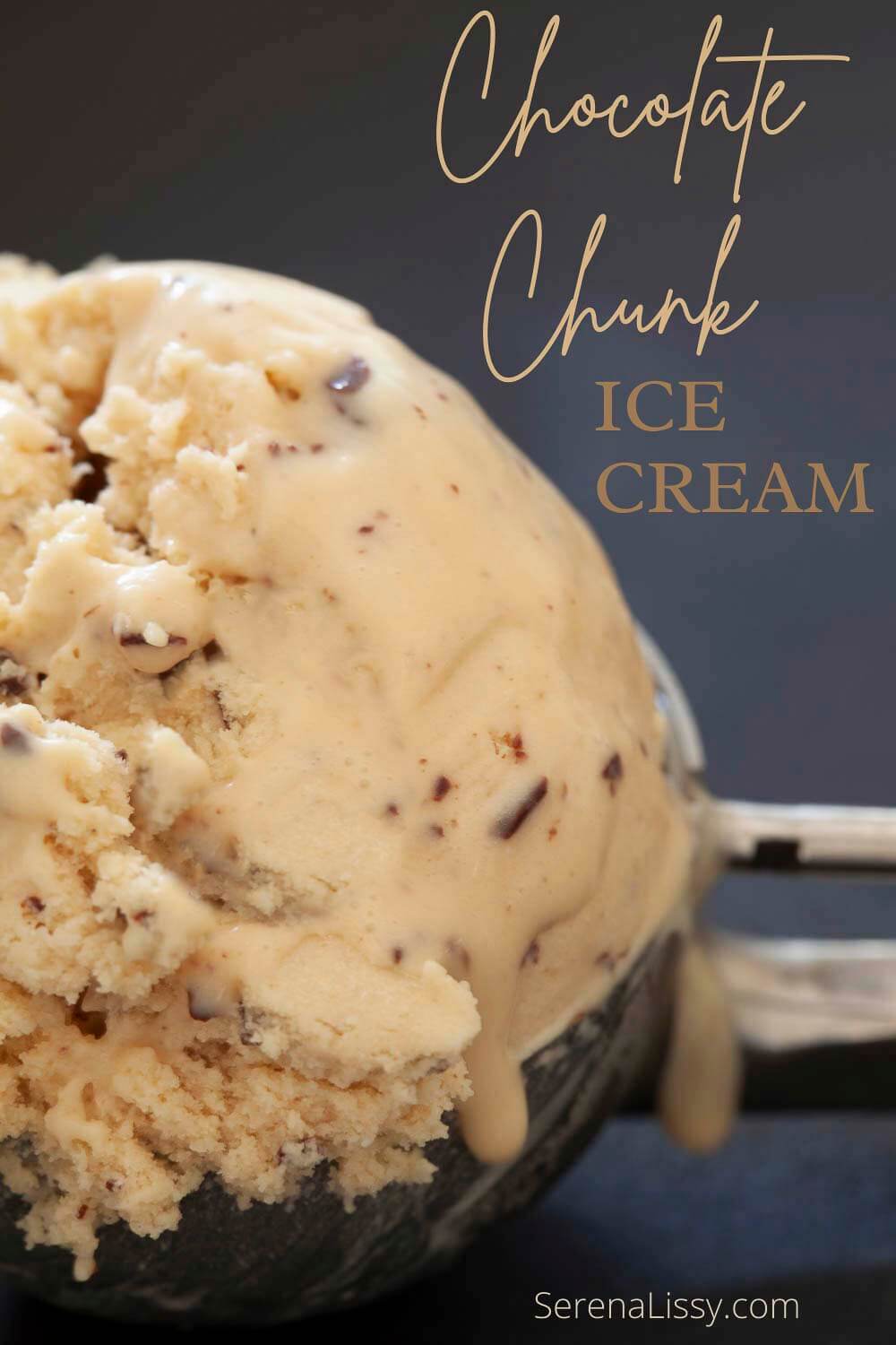 Chocolate Chunk Ice Cream in an Ice Cream Scooper