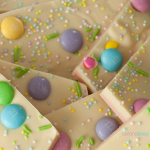 Easter Bark in a Pile on a plate
