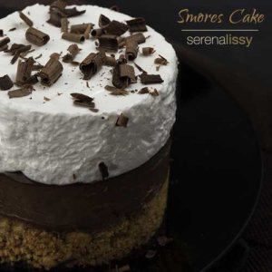 Smores Cake on Plate