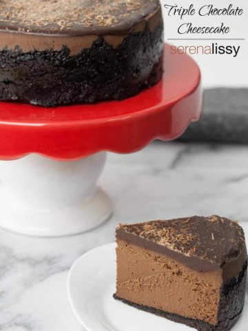 Instant Pot Triple Chocolate Cheesecake