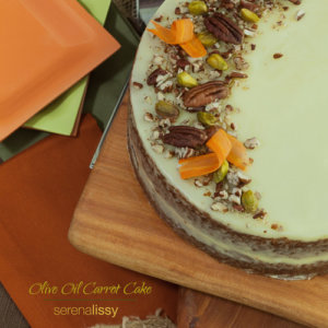Olive Oil Carrot Cake On Cutting Board
