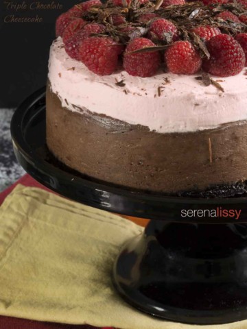 Instant Pot Raspberry Mousse Chocolate Cheesecake