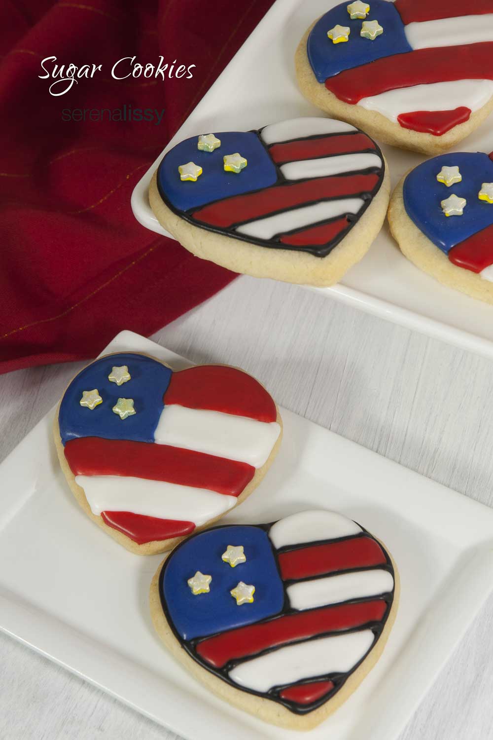 Sugar Cookies with Royal Icing Decorations on Plate 