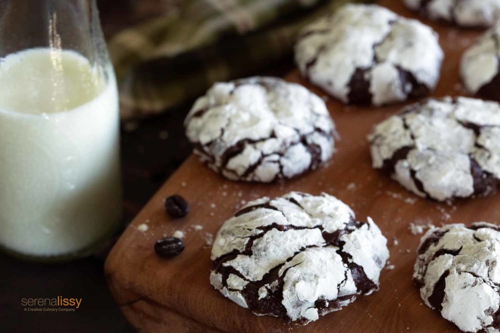 Krinkle Cookies on cutting board