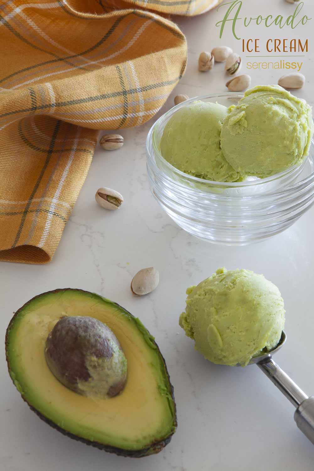 Scoop of Avocado Ice Cream