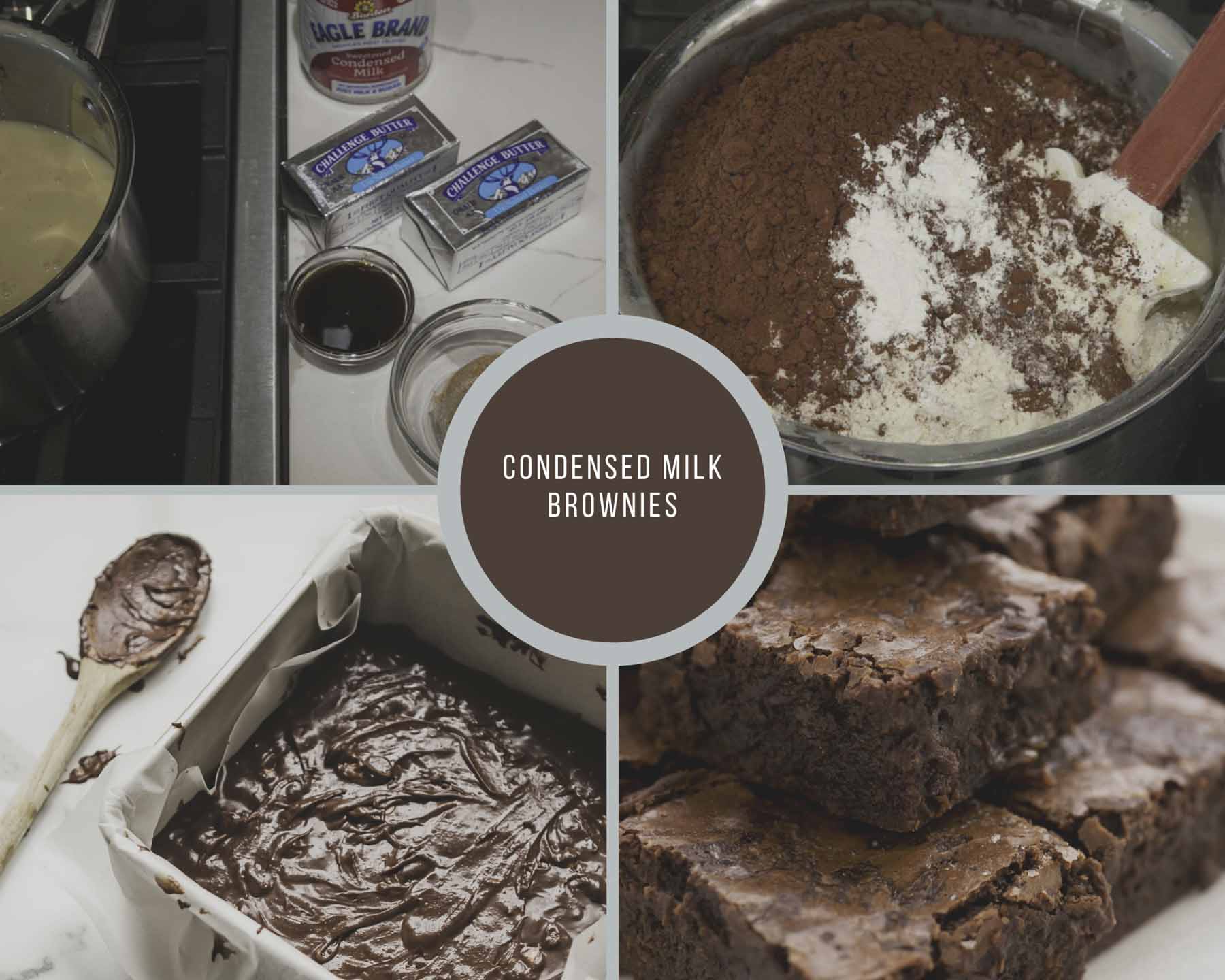 Brownies process collage