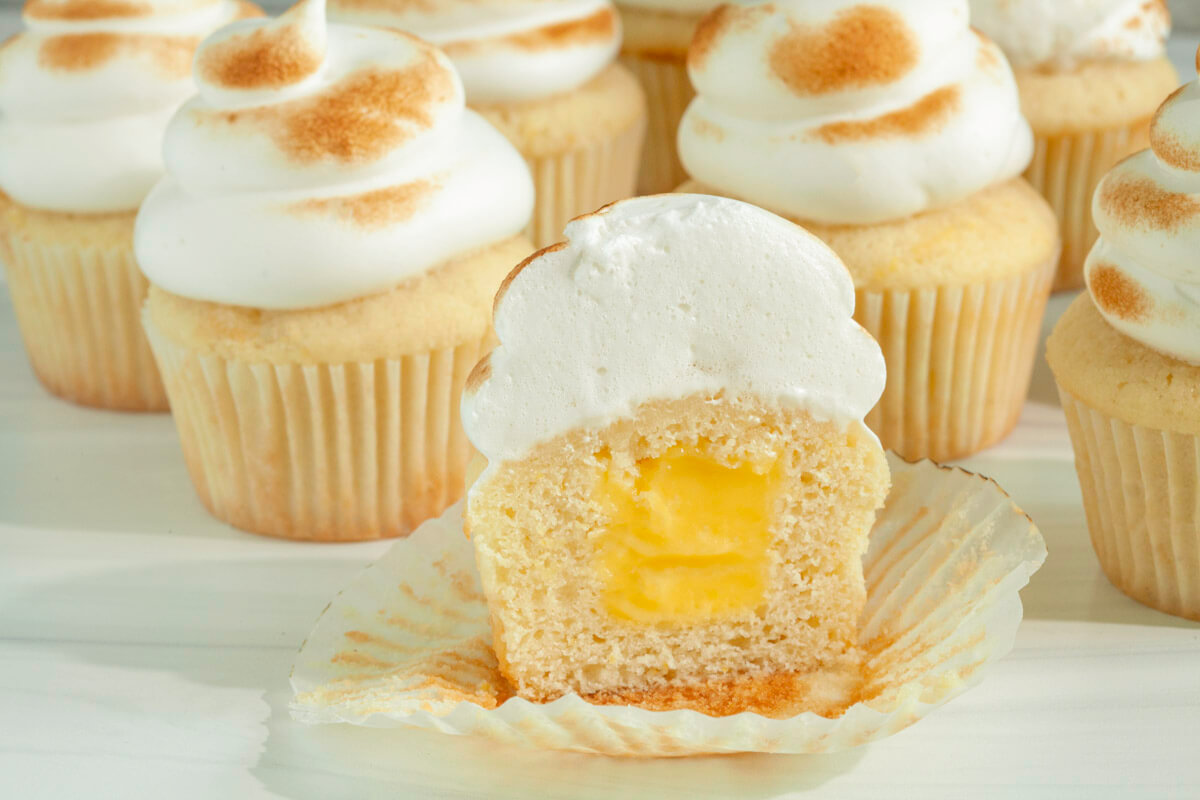 Inside View of the lemon cupcake